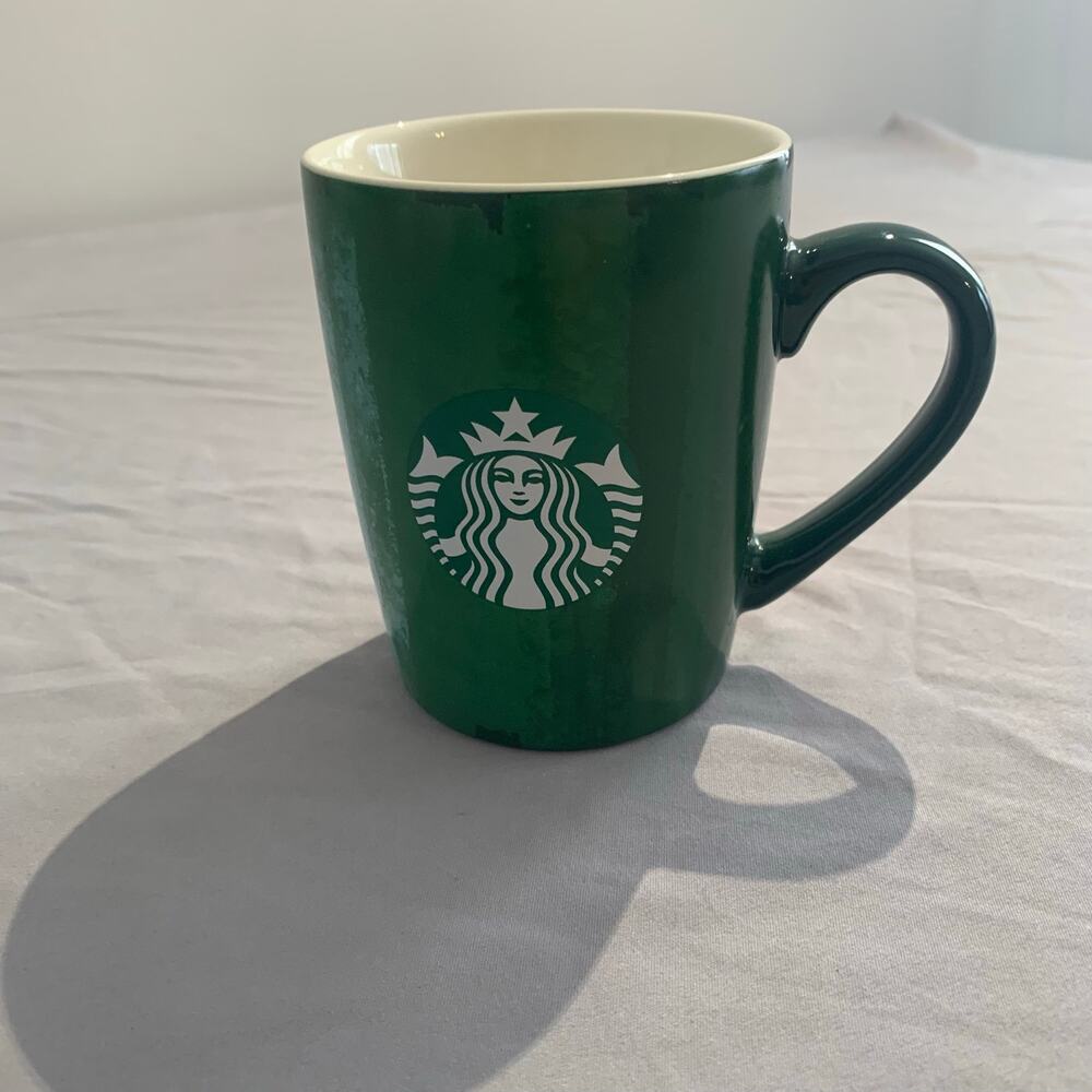 Starbucks Green Siren Mug (2021) + Multicolor Ceramic Mug – 10 fl oz